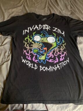 Invader Zim Black Graphic Tee - World Domination Design